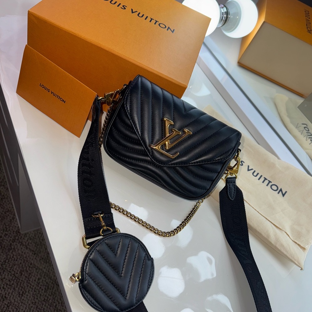 Louis Vuitton Black and Gold Crossbody Bag